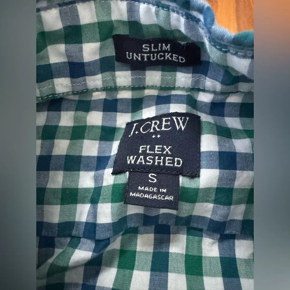 J Crew Gingham Button-down Shirt